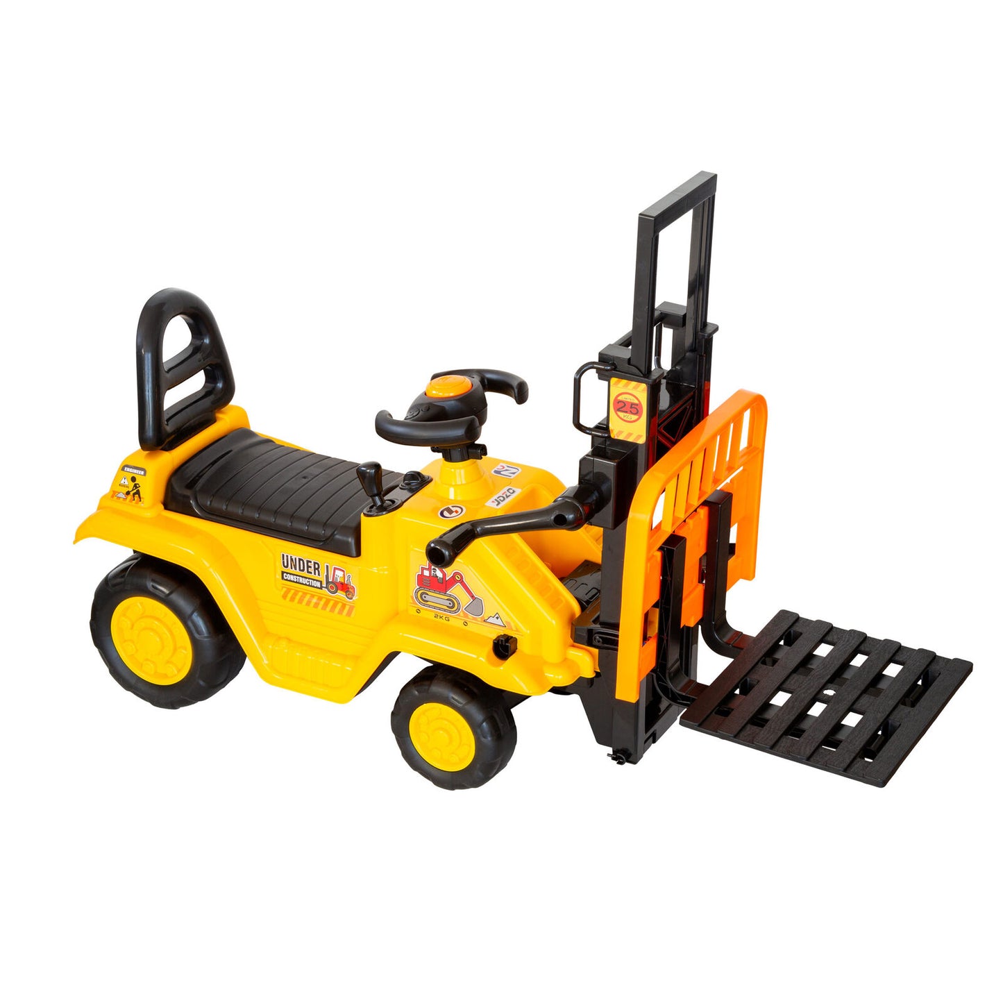 Kids Manual Forklift Ride-On with Working Mast Lift and Pallet