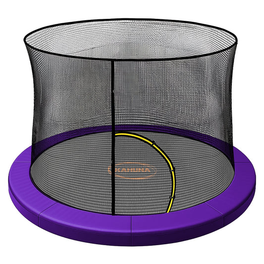 Kahuna 14ft Trampoline Pad and Net - Purple