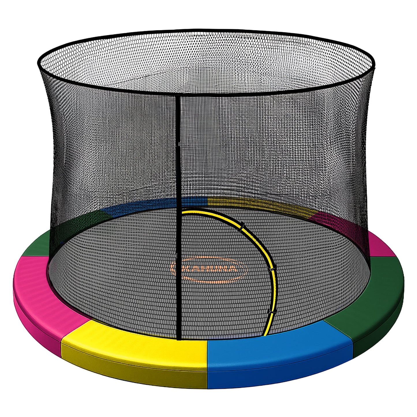 Kahuna 14ft Trampoline Pad and Net - Rainbow